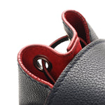 Soft Calfskin Lockme Backpack Marine Rouge