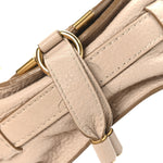 Grained Calfskin Mini Marcie Saddle Bag Blush Nude