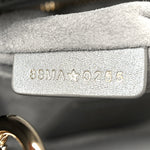 Metallic Lambskin Cannage Mini Lady Dior Grey