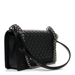 Caviar Quilted New Medium Boy Flap Black