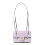 Shiny Caviar Mini Preppy Coco Shoulder Bag Purple