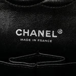 Patent Quilted Medium Double Flap Black