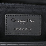 Ultra Matte Calfskin Cannage Large Lady Dior Black