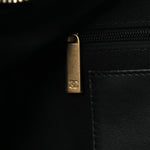 Shiny Lambskin Quilted Trendy Pockets Hobo Black