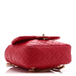 Lambskin Quilted Small in Seoul Backpack Dark Pink