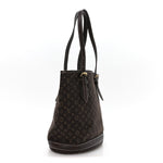 Mini Lin Monogram Bucket Bag Ebene