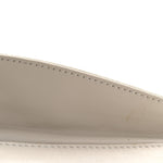 Chevre Silver Metallic Edge Hardware Envelope Clutch Gris Glace