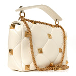 Nappa Large Roman Stud Shoulder Bag Ivory