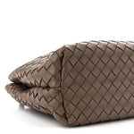 Nappa Intrecciato Medium Andiamo Shoulder Bag Taupe Grey