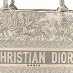 Canvas Embroidered Medium Dioriviera Toile De Jouy Book Tote Gray