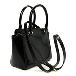 Brushed Calfskin Mini Zippered Crossbody Tote Black