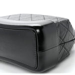 Aged Calfskin Quilted Small Gabrielle Backpack Black