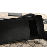 GG Supreme Monogram Flat Messenger Bag Beige Black New Acero