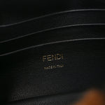 Shearling Vitello Dolce Macro FF 1974 Mini Baguette Tobacco Black