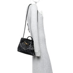 Nappa Intrecciato Small Andiamo Shoulder Bag Black