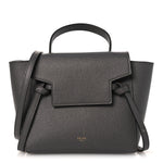 Grained Calfskin Nano Belt Bag Grey