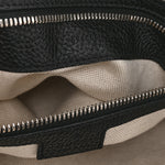 Piuma Calfskin Jumbo GG Embossed Medium Wristlet Messenger Bag Black