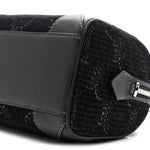 Lauretos Lurex Jacquard Small Ella Boston Bag Black