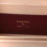 Shiny Caviar Preppy Coco Long Vanity With Strap Light Pink