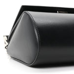 Calfskin Mini Pandora Box Logo Strap Crossbody Bag Black
