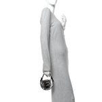 Sequin Paillettes Mini Half Moon Baguette Silver