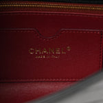 Lambskin Chevron Quilted Top Handle Envelope Clutch Black