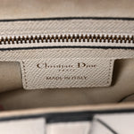 Grained Calfskin Saddle Bag White
