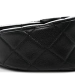 Caviar Quilted Small Messenger Flap Black