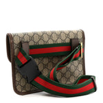 GG Supreme Monogram Neo Vintage Web Belt Bag Brown