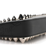Calfskin Paris Spiked Loubila Chain Clutch Black