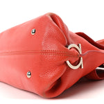 Grained Calfskin Large Sofia Satchel Sunset