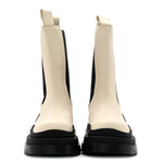 Calfskin The Tire Chelsea Boots 38 Sea Salt Black