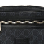 Soft GG Supreme Monogram Web Belt Bag Black Grey
