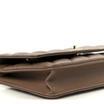 Caviar Quilted CC Turnlock Wallet On Chain WOC Brown