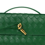 Nappa Intrecciato Long Andiamo Top Handle Clutch Jungle