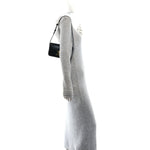Shiny Calfskin Triomphe Shoulder Bag Black