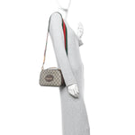 GG Supreme Monogram Web Neo Vintage Shoulder Bag Beige New Acero Crop