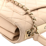 Lambskin Quilted Small Trendy CC Dual Handle Flap Bag Beige