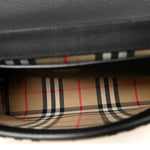 Grainy Calfskin Vintage Check Note Crossbody Bag Black