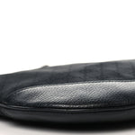 Denim Monogram Large Half Moon Hobo Black