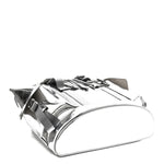 Mirror Effect GG Monogram Appia Calfskin Web Double Buckle Backpack Silver