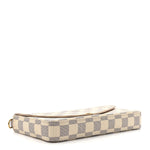 Damier Azur Pochette Felicie Chain Wallet Rose Ballerine