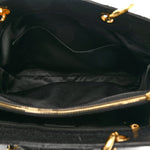 Caviar Quilted Grand Shopping Tote GST Black