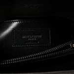 Sheepskin Matelasse Chevron Monogram Medium College Bag Asphalt