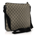 GG Supreme Monogram Flat Messenger Bag Black