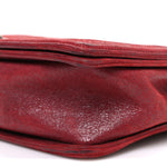 Nubuck Chesterfield Quilted Large Celtic Boy Flap Red