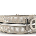 Crystal Vitello Laminato Suede FF Nano Fendigraphy Hobo Charm Grey