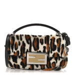 Calf Hair Leopard Print Phone Baguette Moro