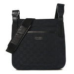 Monogram Flat Messenger Bag Black