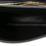 Roxy Calfskin Web Medium Studded Blondie Shoulder Flap Bag Black